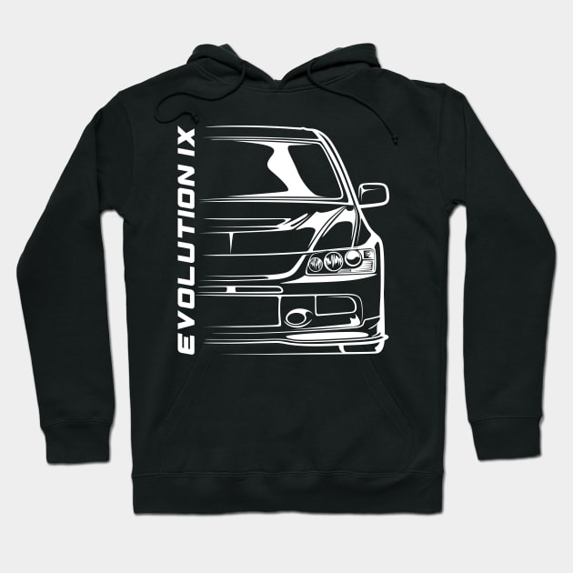 Lancer Evolution IX Silhouette Hoodie by CreativeRAS